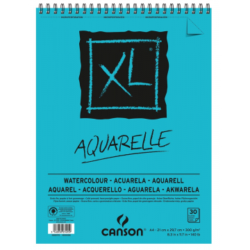 Canson schetsblok XL aquarelle 300g/m² ft A4, 30 vel