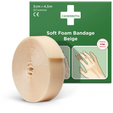 Cederroth zelfklevend schuimverband, beige, 3 cm x 4,5 m