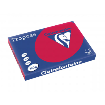 Clairefontaine Trophée Intens A3 kersenrood, 120 g, 250 vel