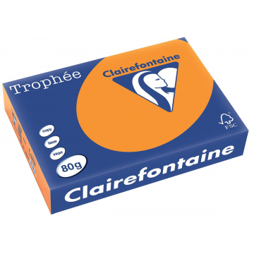 Clairefontaine Trophée Intens A4 fluo oranje, 80 g, 500 vel
