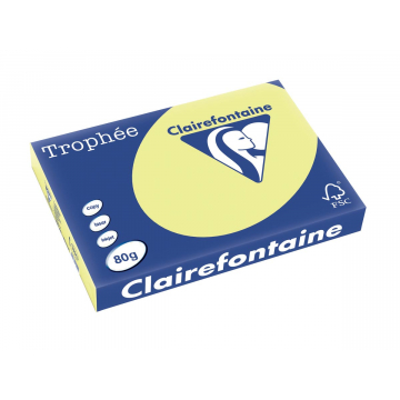 Clairefontaine Trophée Pastel A3 citroengeel, 80 g, 500 vel