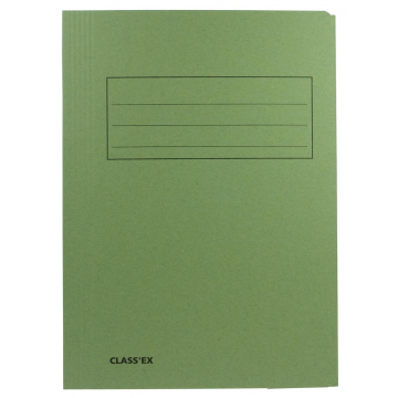 Class'ex dossiermap, 3 kleppen ft 23,7 x 32 cm (voor ft A4), groen