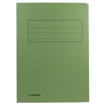 Class'ex dossiermap, 3 kleppen ft 23,7 x 32 cm (voor ft A4), groen