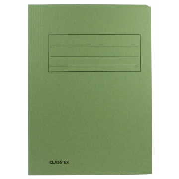 Class'ex dossiermap, 3 kleppen ft 23,7 x 34,7 cm (voor ft folio), groen