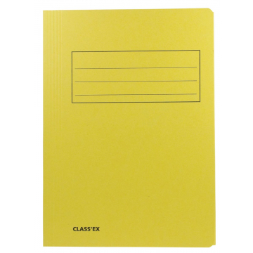 Class'ex dossiermap, 3 kleppen ft 23,7 x 34,7 cm (voor ft folio), jaune