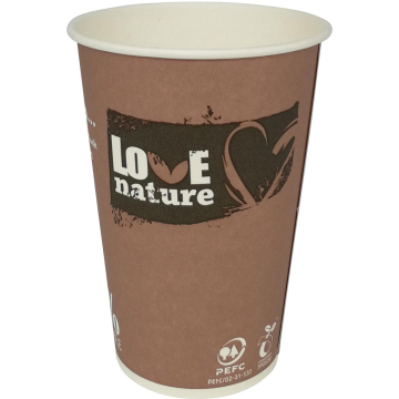 Drinkbeker Love Nature, uit karton, 180 ml, pak van 80 stuks