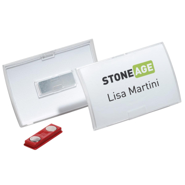 Durable badge met magneet Click Fold ft 40 x 75 mm