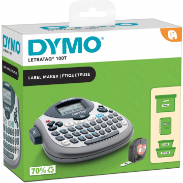 Dymo beletteringsysteem LetraTag LT-100T, inclusief 1 LT-tape, qwerty