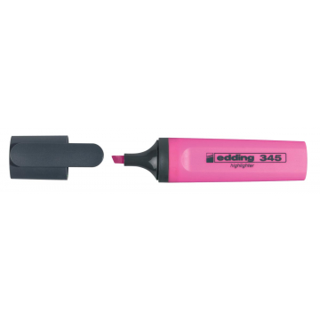 Edding markeerstift 345 roze, doos van 10 stuks