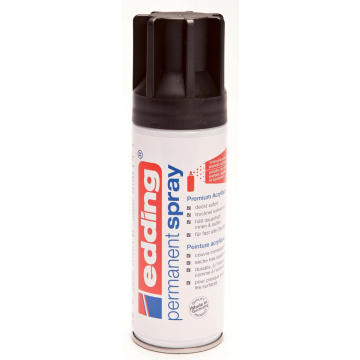 Edding Permanent Spray 5200, 200 ml, diepzwart mat