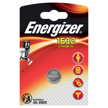 Energizer knoopcel CR1632, op blister