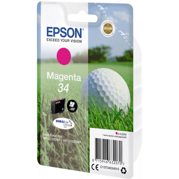 Epson inktcartridge 34, 300 pagina's, OEM C13T34634010, magenta