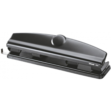 Esselte Q10 4-gaats perforator, zwart