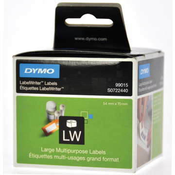 Dymo etiketten LabelWriter ft 70 x 54 mm, wit, 320 etiketten