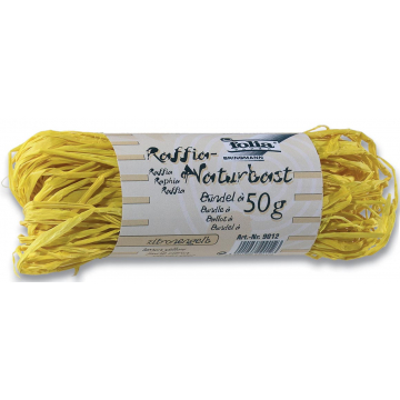 Folia raffia donkergeel