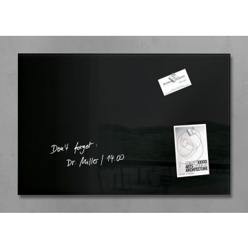 glasmagneetbord Sigel Artverum 600x400x15mm zwart