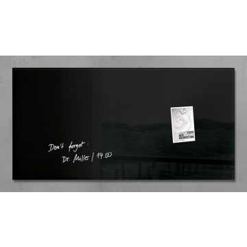 glasmagneetbord Sigel Artverum 910x460x15mm zwart