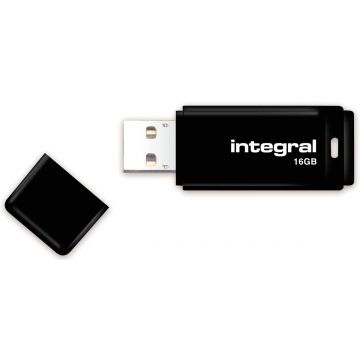 Integral USB 2.0 stick, 16 GB, zwart