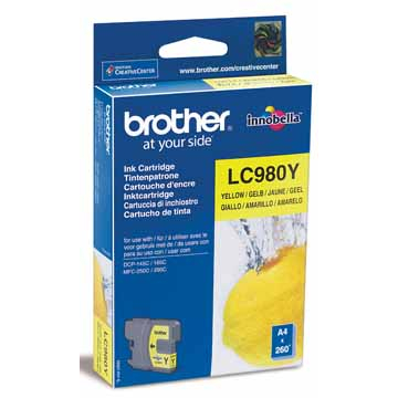 Brother inktcartridge, 260 pagina's, OEM LC-980Y, geel