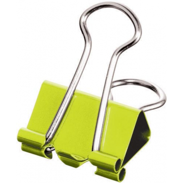 Maped foldbackclip klein model, 19 mm, verpakt in een ophangdoosje, 10 stuks: groen, blauw, violet, ge...