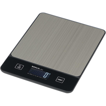 MAUL postweegschaal Libra, weegt tot 5 kg, gewichtsinterval van 1 gram, incl. batterij, zwart/grijs