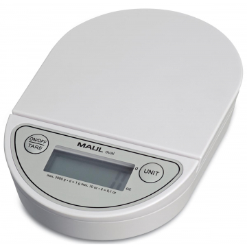 Maul postweegschaal MAULoval, weegt tot 2 kg, gewichtsinterval van 1 gram