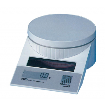 Maul postweegschaal MAULtronic, weegt tot 2 kg, gewichtsinterval van 0,5 gram, wit