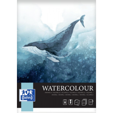 Oxford aquarelblok spiraal A4, 10 vel, 300 g/m²