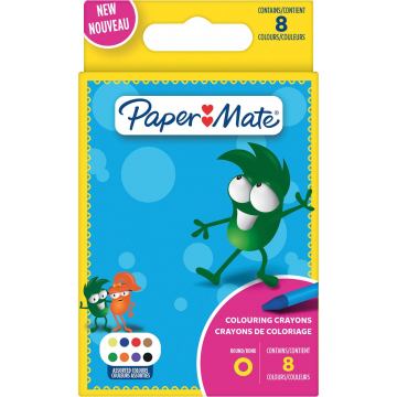 Paper Mate waskrijt, blister van 8 stuks