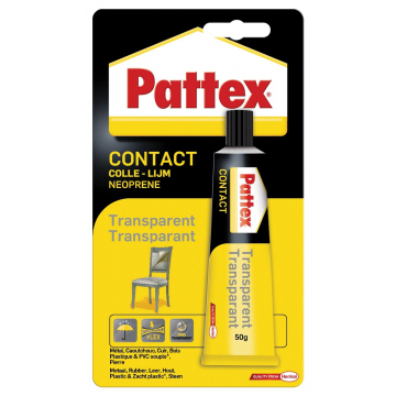 Pattex contactlijm Transparant, tube van 50 g, op blister