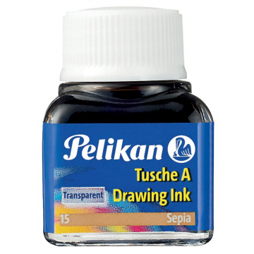 Pelikan Oost-Indische inkt sepia, flesje van 10 ml