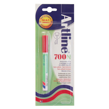 Permanent marker Artline 700 rood (op blister)