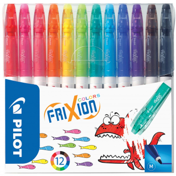 Pilot viltstift Frixion Colors, etui met 12 stuks