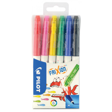 Pilot viltstift Frixion Colors, etui met 6 stuks