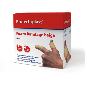 Protectaplast zelfklevend schuimverband, ft 6 cm x 4,5 m, op rol