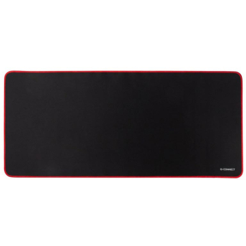 Q-CONNECT bureauonderlegger en muismat, ft 90 x 40 cm, zwart met rode rand