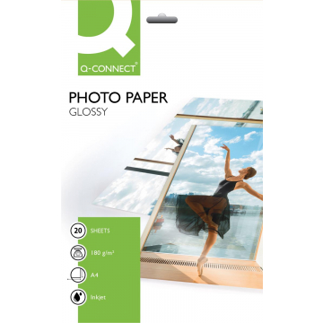 Q-CONNECT fotopapier, ft A4, 180 g, pak van 20 vel