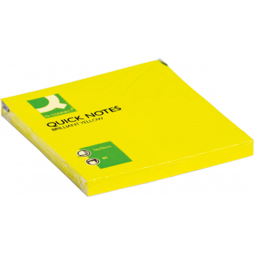 Q-CONNECT Quick Notes, ft 76 x 76 mm, 80 vel, neongeel
