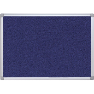 Q-CONNECT textielbord met aluminium frame 90 x 60 cm blauw
