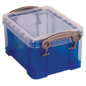 Really Useful Box visitekaarthouder 0,33 liter, transparant blauw