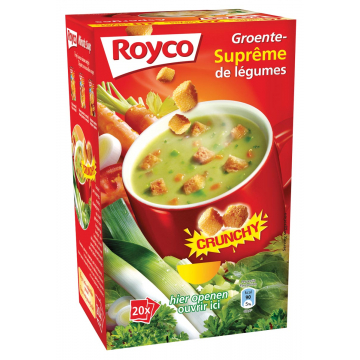 Royco Minute Soup groentensuprême met croutons, pak van 20 zakjes