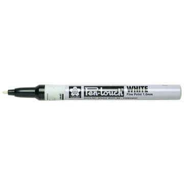 Sakura paint Marker Pen-Touch punt van 1 mm, wit