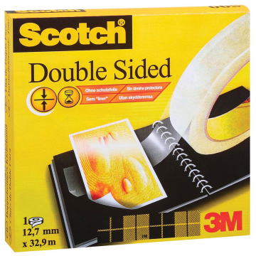 Scotch dubbelzijdige plakband ft 12 mm x 33 m