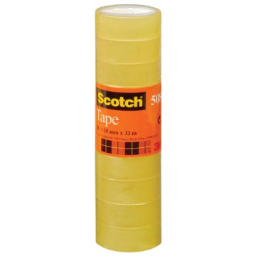 Scotch plakband 508 ft 15 mm x 33 m, pak van 10 rollen