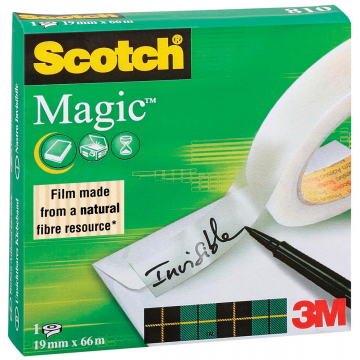 Scotch plakband Magic Tape ft 19 mm x 66 m