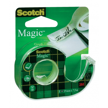 Scotch plakband Magic Tape, ft 19 mm x 7,5 m, blister met dispenser