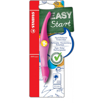 Stabilo roller Easy Original, roze, voor linkshandigen, blister met 1 stuk
