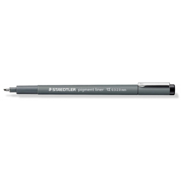 Staedtler fineliner pigment liner met beitelpunt zwart