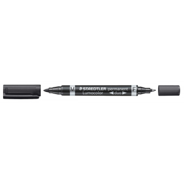Staedtler Permanent marker Lumocolor Duo zwart