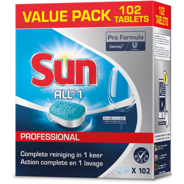 Sun Pro Formula All-in-one vaatwastabletten, 102 stuks